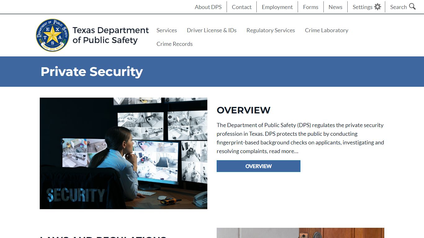 Private Security | Department of Public Safety